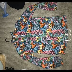 Empire patterned fleece